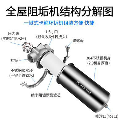 全（quán）屋大流量去除水垢水堿